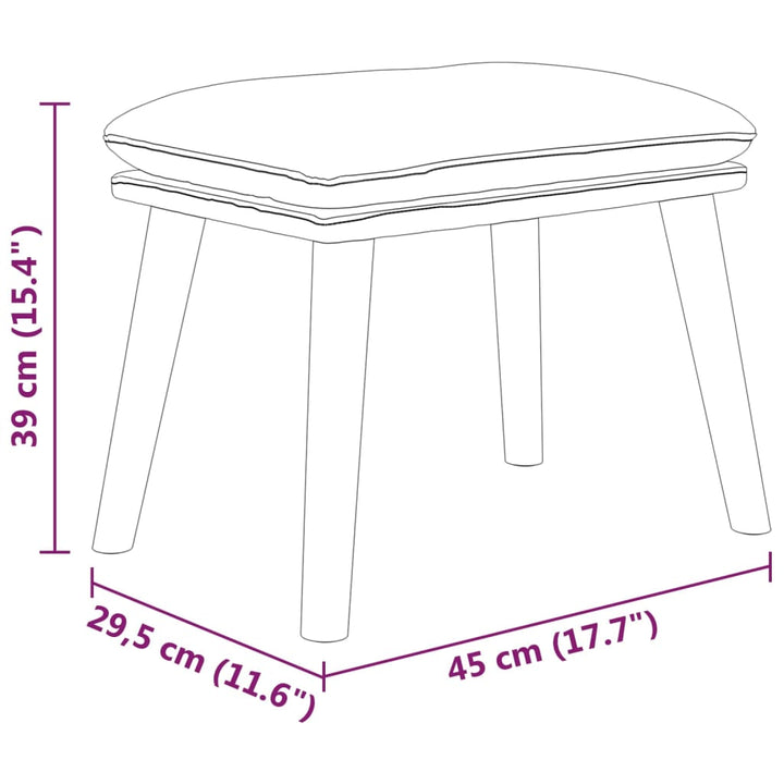 Relaxstoel met voetenbank stof donkergroen - Griffin Retail