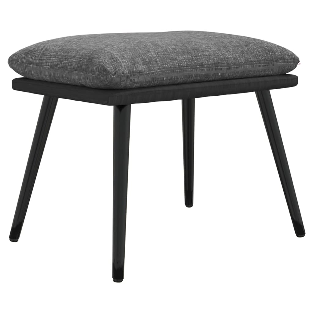 Relaxstoel met voetenbank stof en kunstleer lichtgrijs - Griffin Retail
