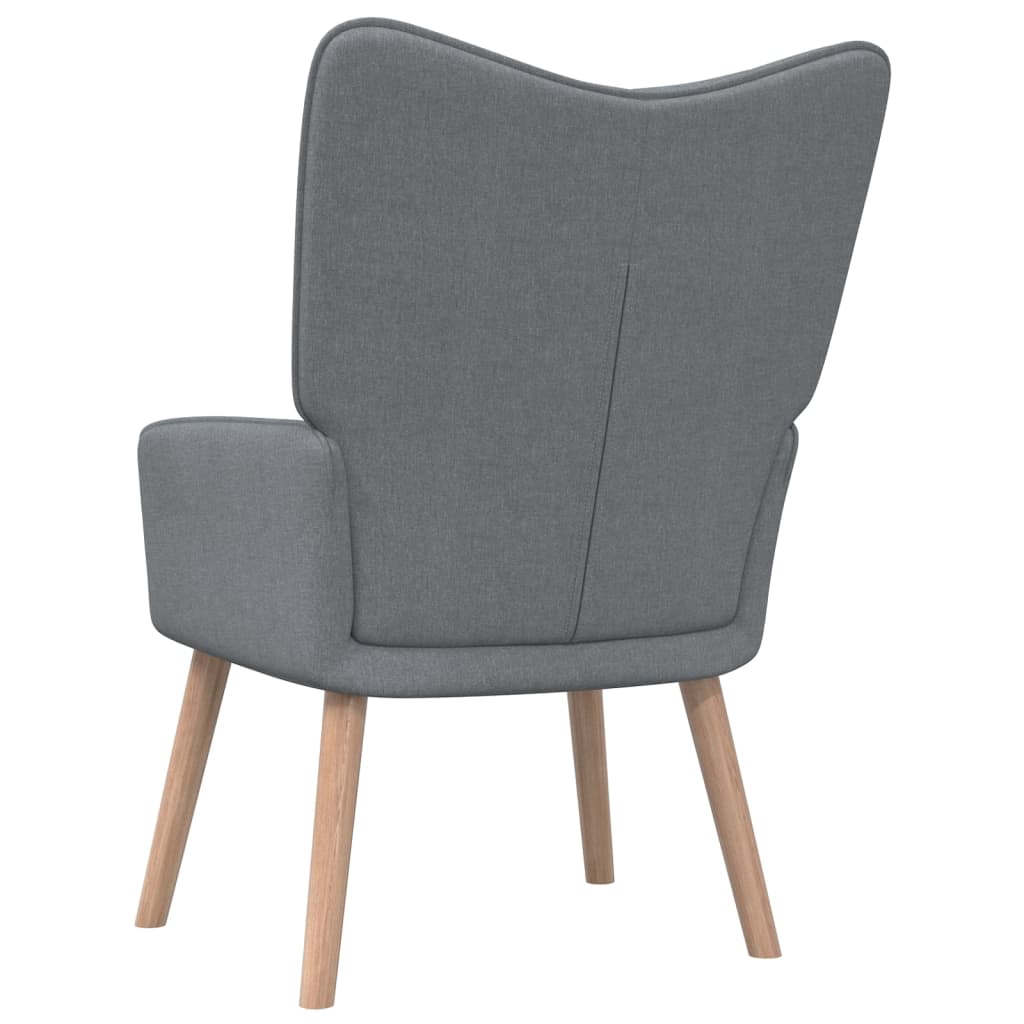 Relaxstoel met voetenbank stof lichtgrijs - Griffin Retail