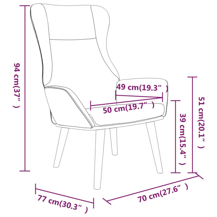 Relaxstoel met voetenbank stof wijnrood - Griffin Retail