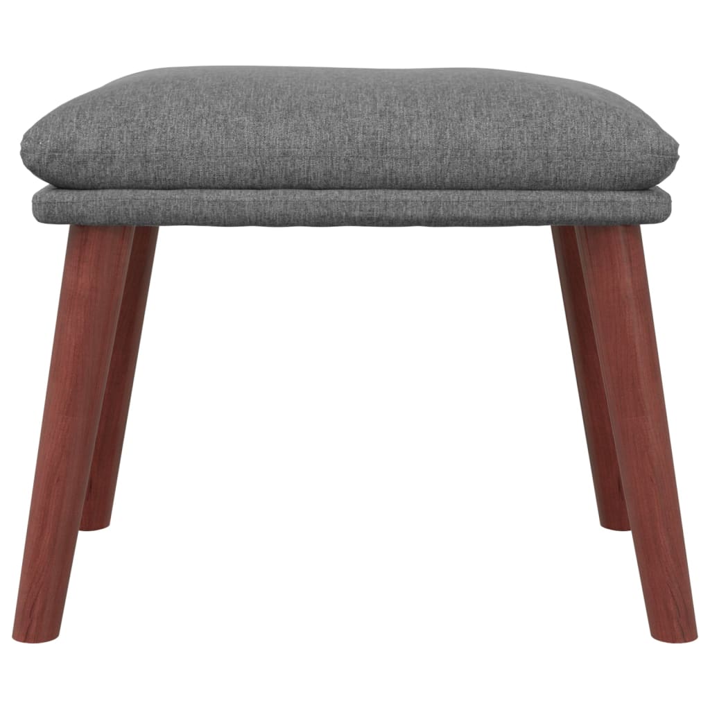 Relaxstoel met voetenbankje stof lichtgrijs - Griffin Retail