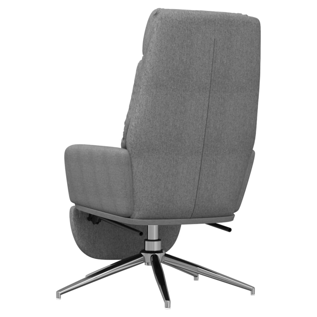 Relaxstoel met voetensteun stof lichtgrijs - Griffin Retail