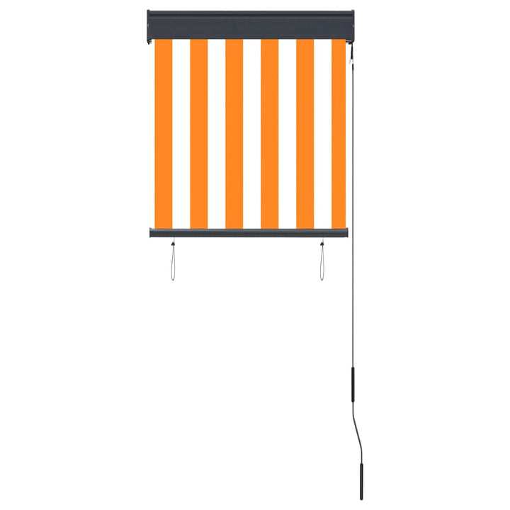 Rolgordijn voor buiten 60x250 cm wit en oranje - Griffin Retail