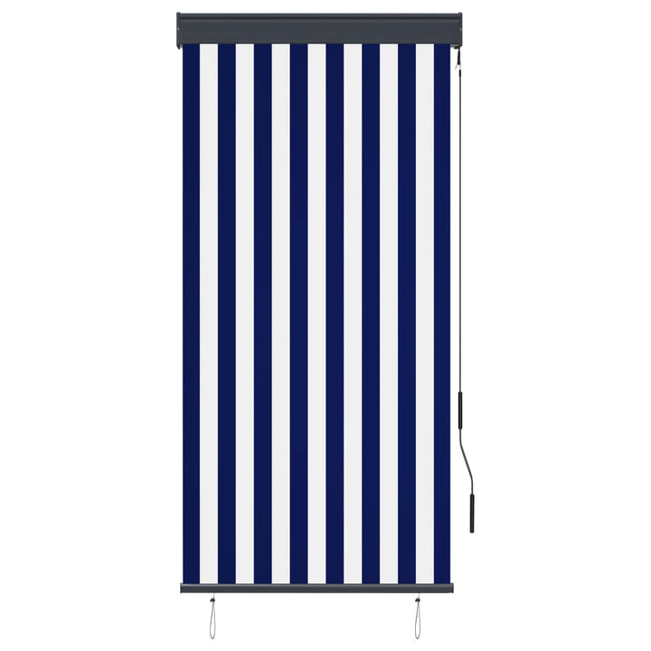 Rolgordijn voor buiten 80x250 cm blauw en wit - Griffin Retail