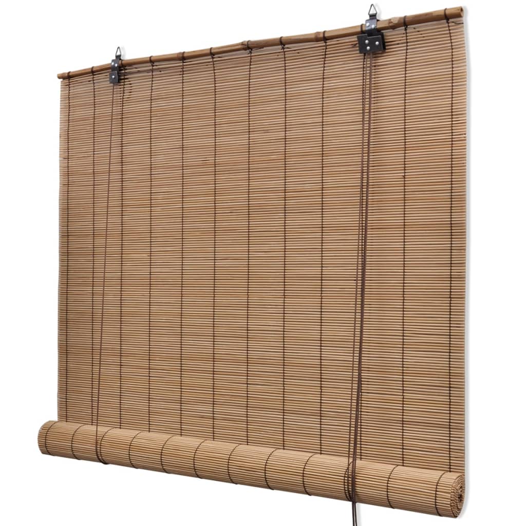 Rolgordijnen 2 st 80x160 cm bamboe bruin - Griffin Retail