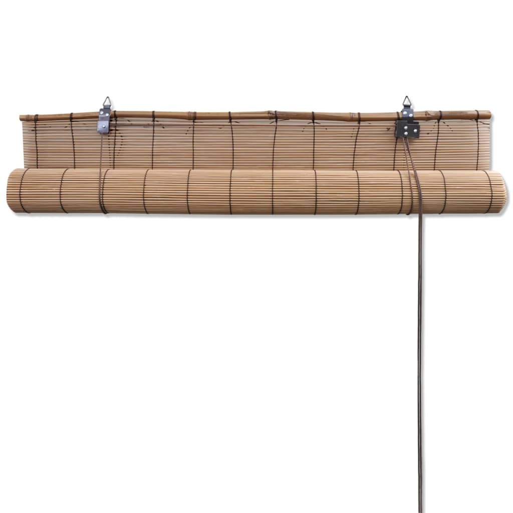 Rolgordijnen 2 st 80x160 cm bamboe bruin - Griffin Retail