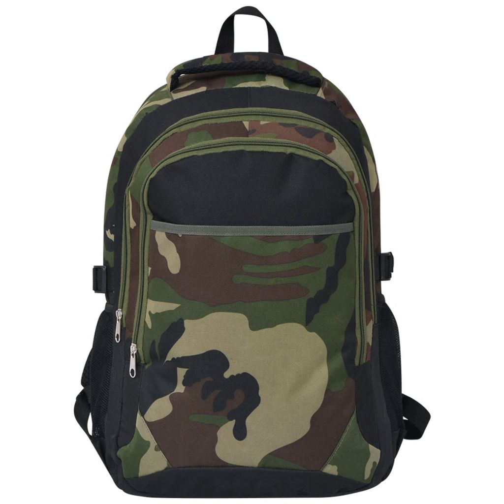 Rugzak voor school 40 L zwart en camouflage - Griffin Retail
