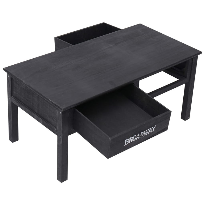 Salontafel 100x50x45 cm hout zwart - Griffin Retail