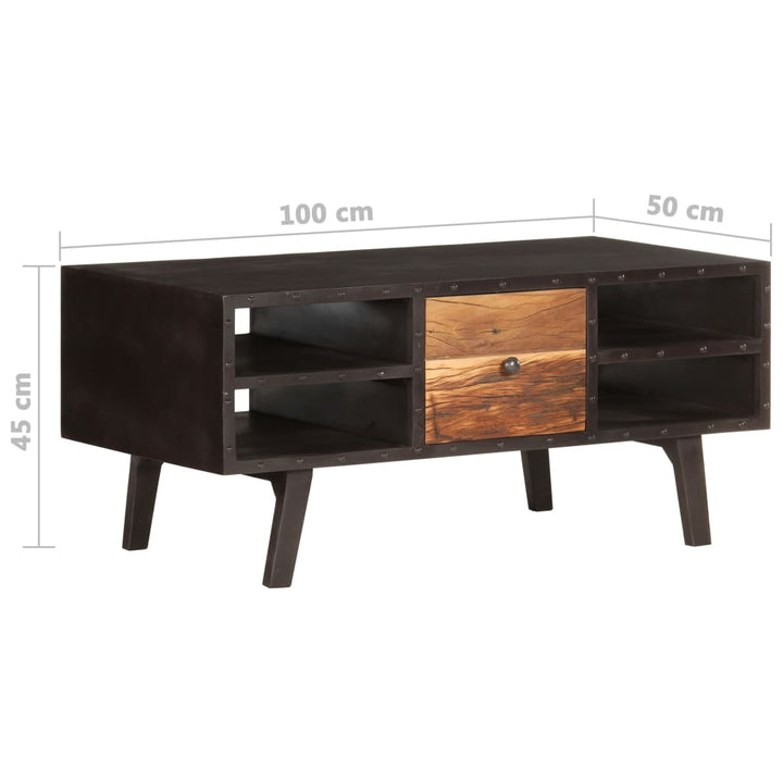 Salontafel 100x50x45 cm massief gerecycled hout - Griffin Retail