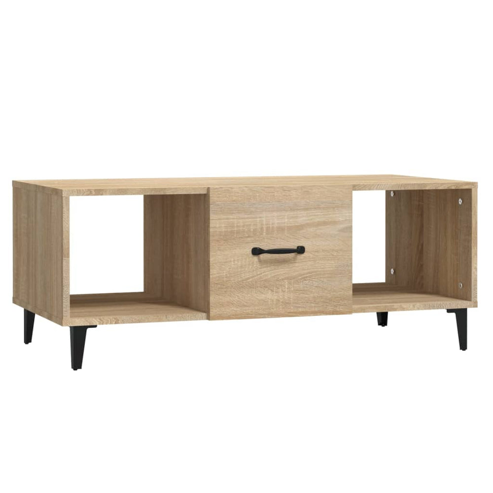 Salontafel 102x50x40 cm bewerkt hout sonoma eikenkleurig - Griffin Retail