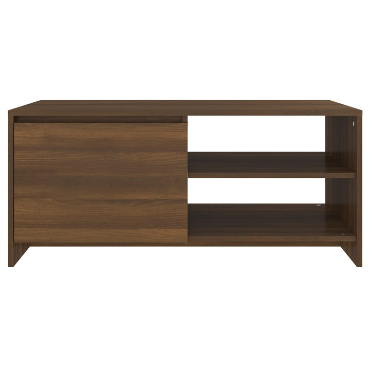 Salontafel 102x50x45 cm bewerkt hout bruineikenkleurig - Griffin Retail