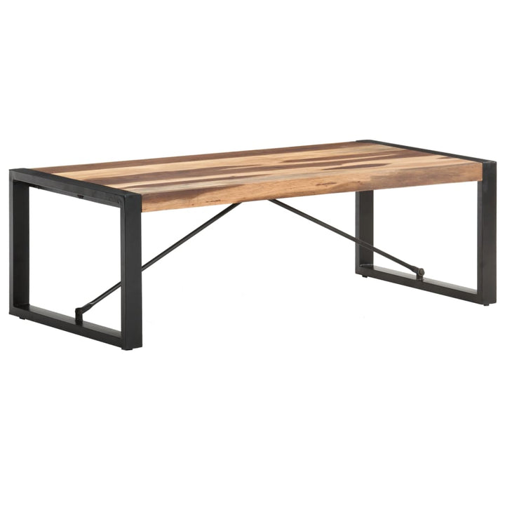 Salontafel 120x60x40 cm massief hout met sheesham afwerking - Griffin Retail