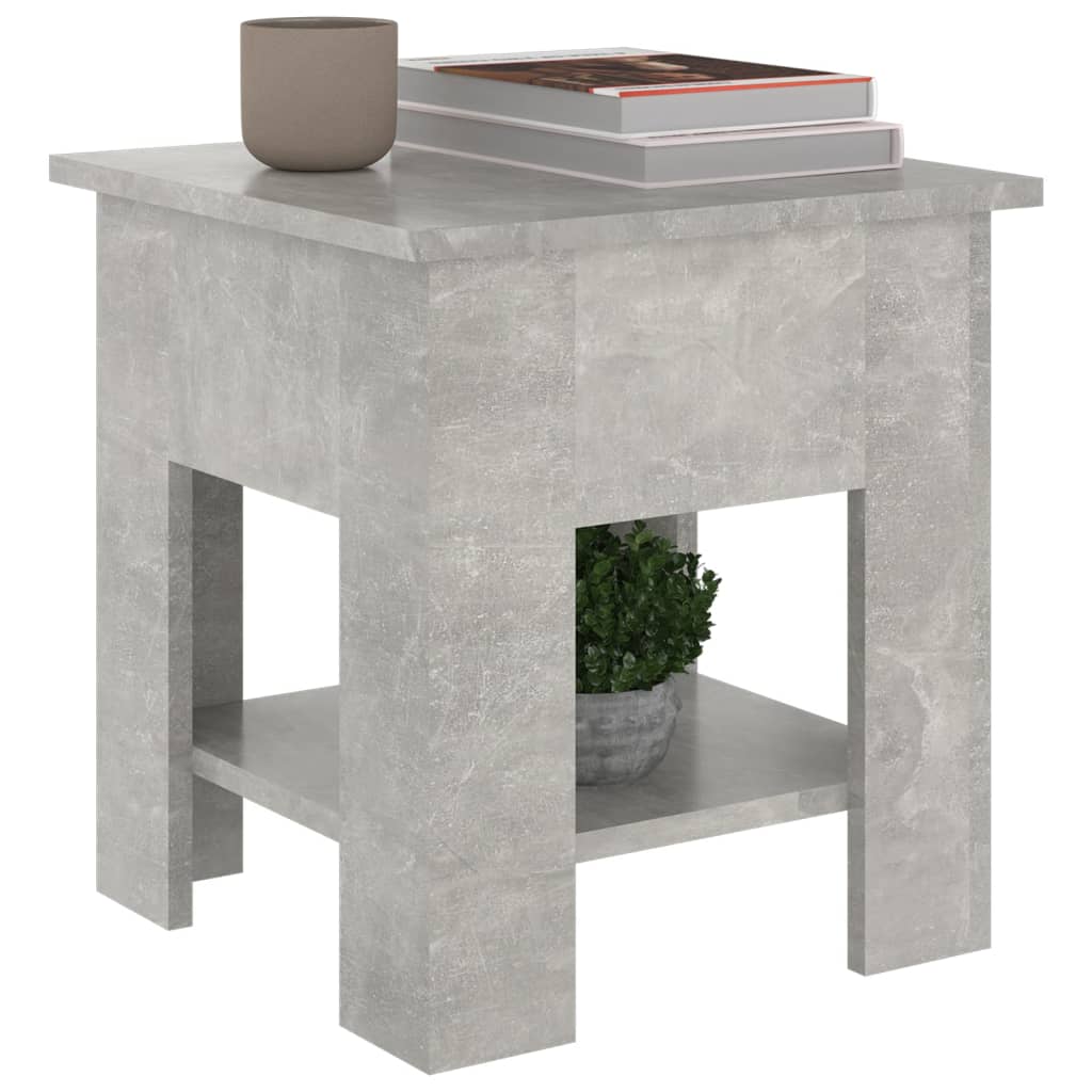 Salontafel 40x40x42 cm bewerkt hout betongrijs - Griffin Retail