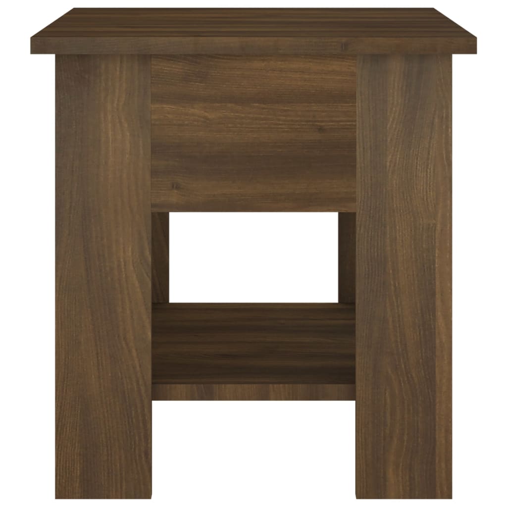 Salontafel 40x40x42 cm bewerkt hout bruineikenkleurig - Griffin Retail