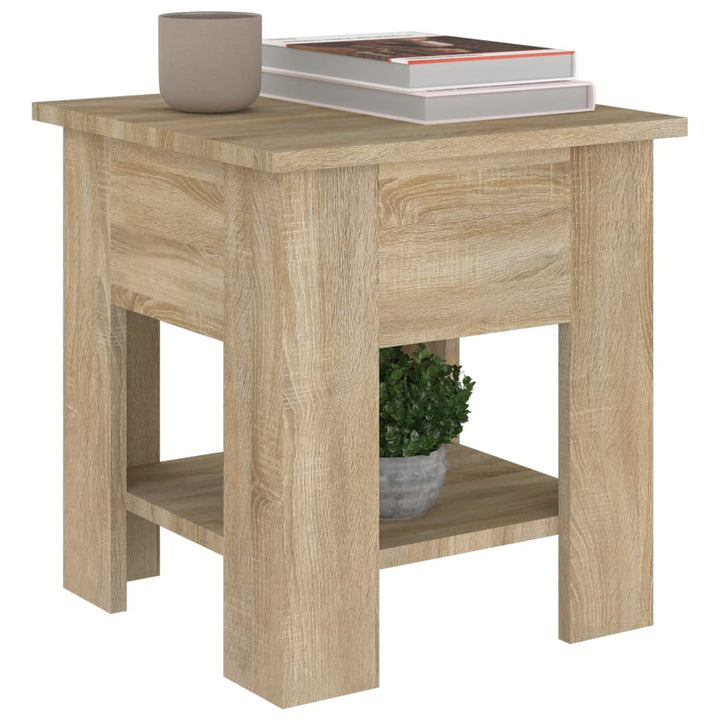 Salontafel 40x40x42 cm bewerkt hout sonoma eikenkleurig - Griffin Retail