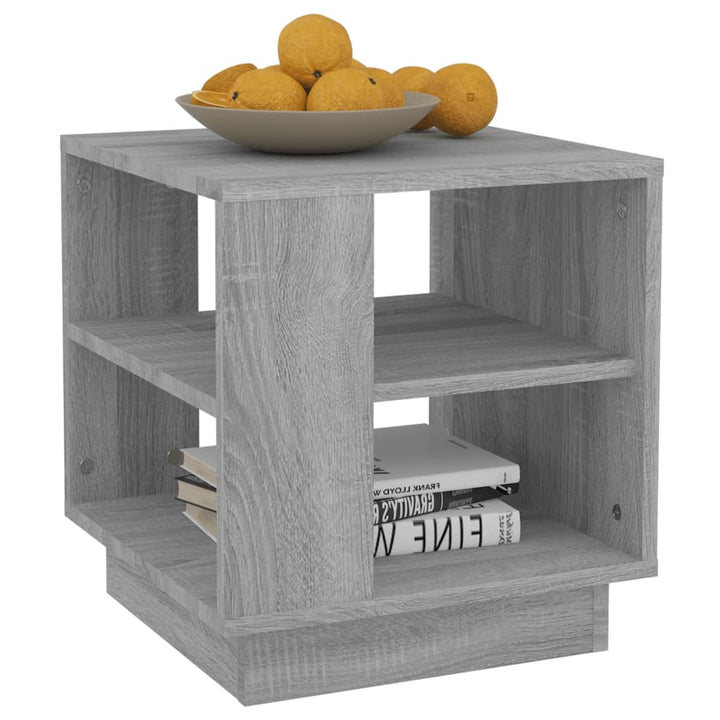 Salontafel 40x40x43 cm bewerkt hout grijs sonoma eikenkleurig - Griffin Retail