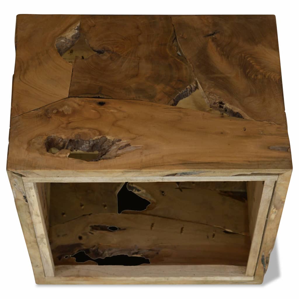 Salontafel 50x50x35 cm echt teakhout bruin - Griffin Retail