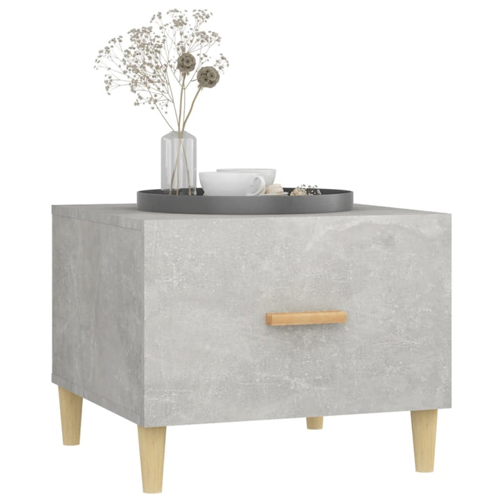 Salontafel 50x50x40 cm bewerkt hout betongrijs - Griffin Retail