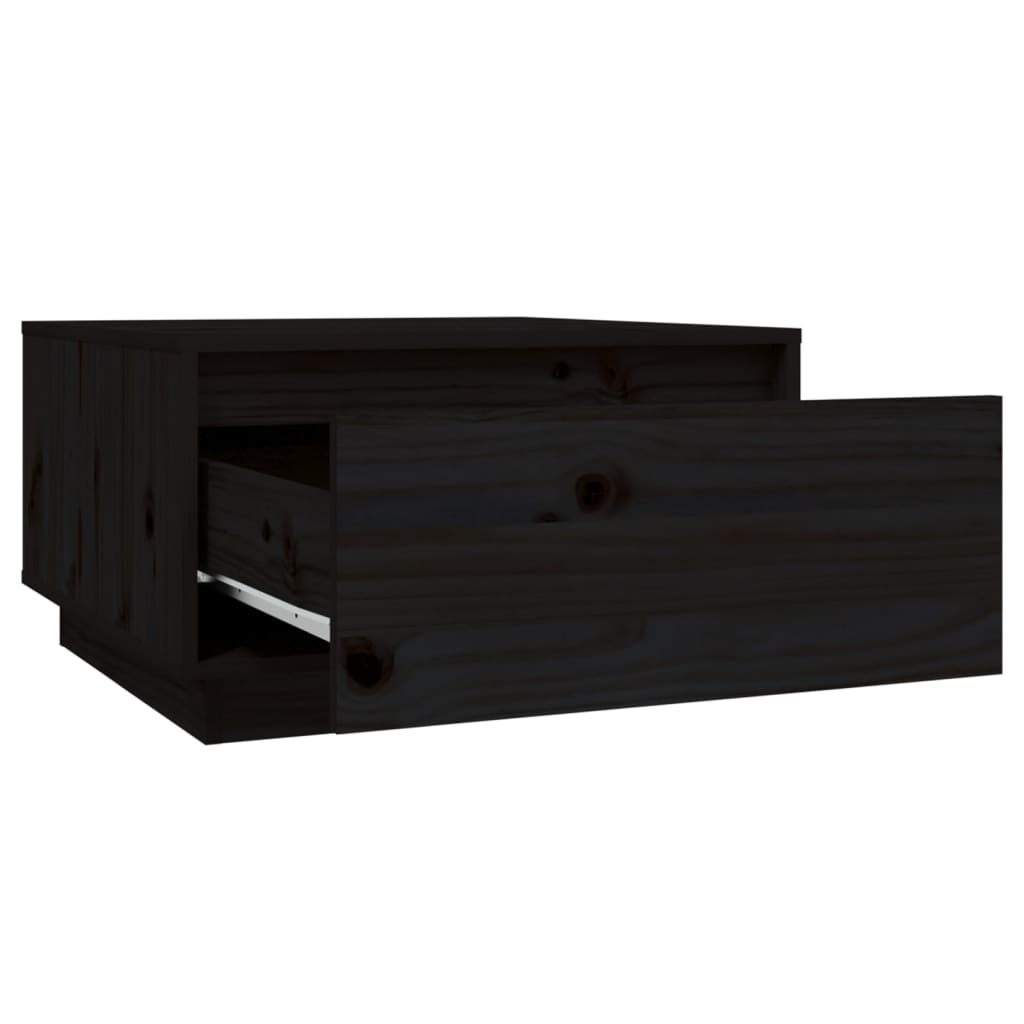 Salontafel 55x56x32 cm massief grenenhout zwart - Griffin Retail