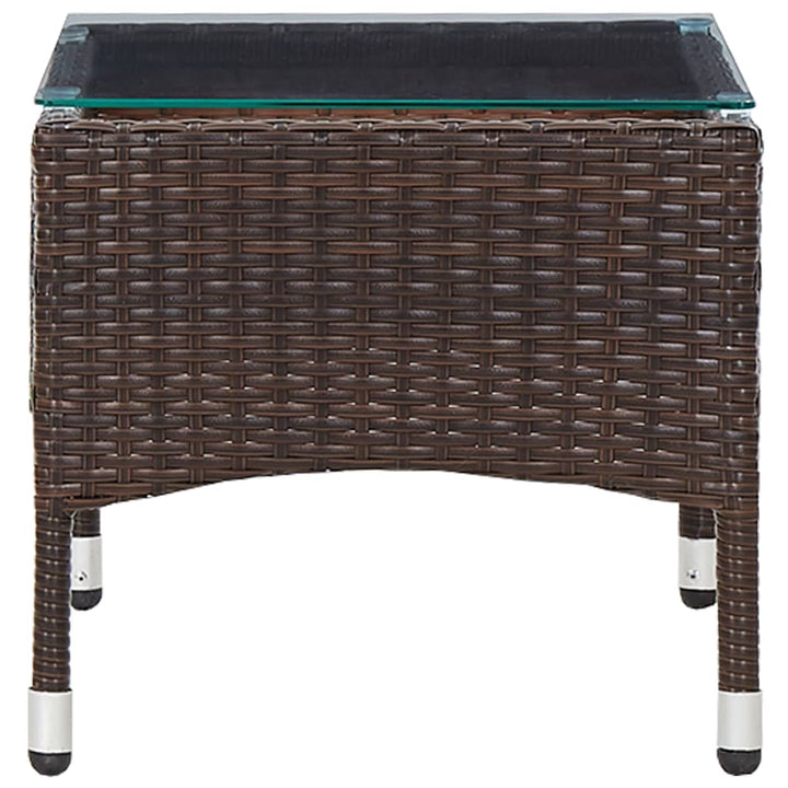 Salontafel 60x40x36 cm poly rattan bruin - Griffin Retail