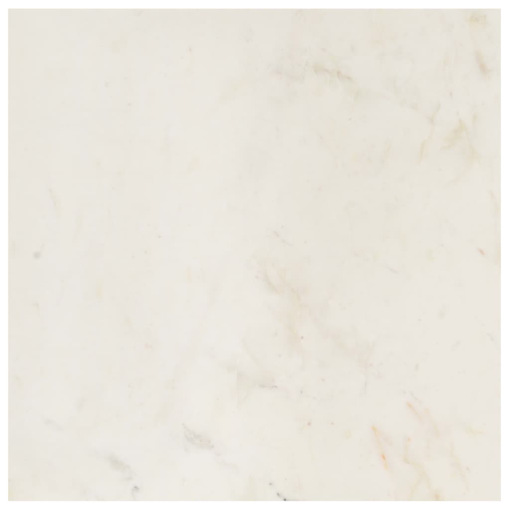 Salontafel 60x60x35 cm echt steen met marmeren textuur wit - Griffin Retail