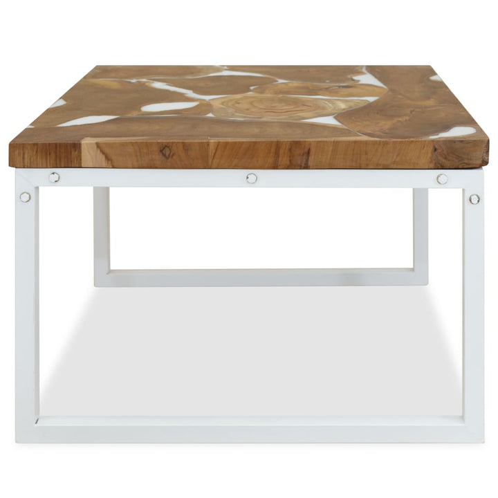 Salontafel 60x60x40 cm teakhout en hars - Griffin Retail