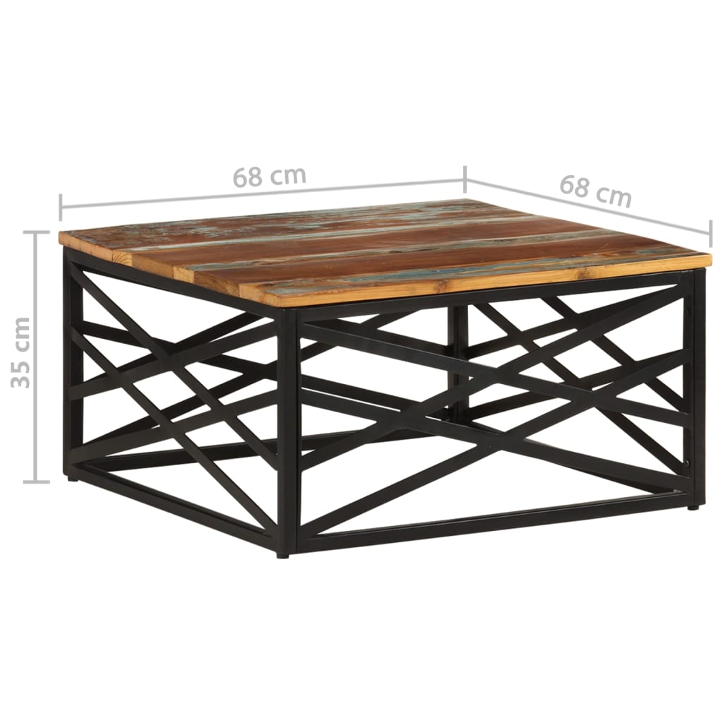 Salontafel 68x68x35 cm massief gerecycled hout - Griffin Retail