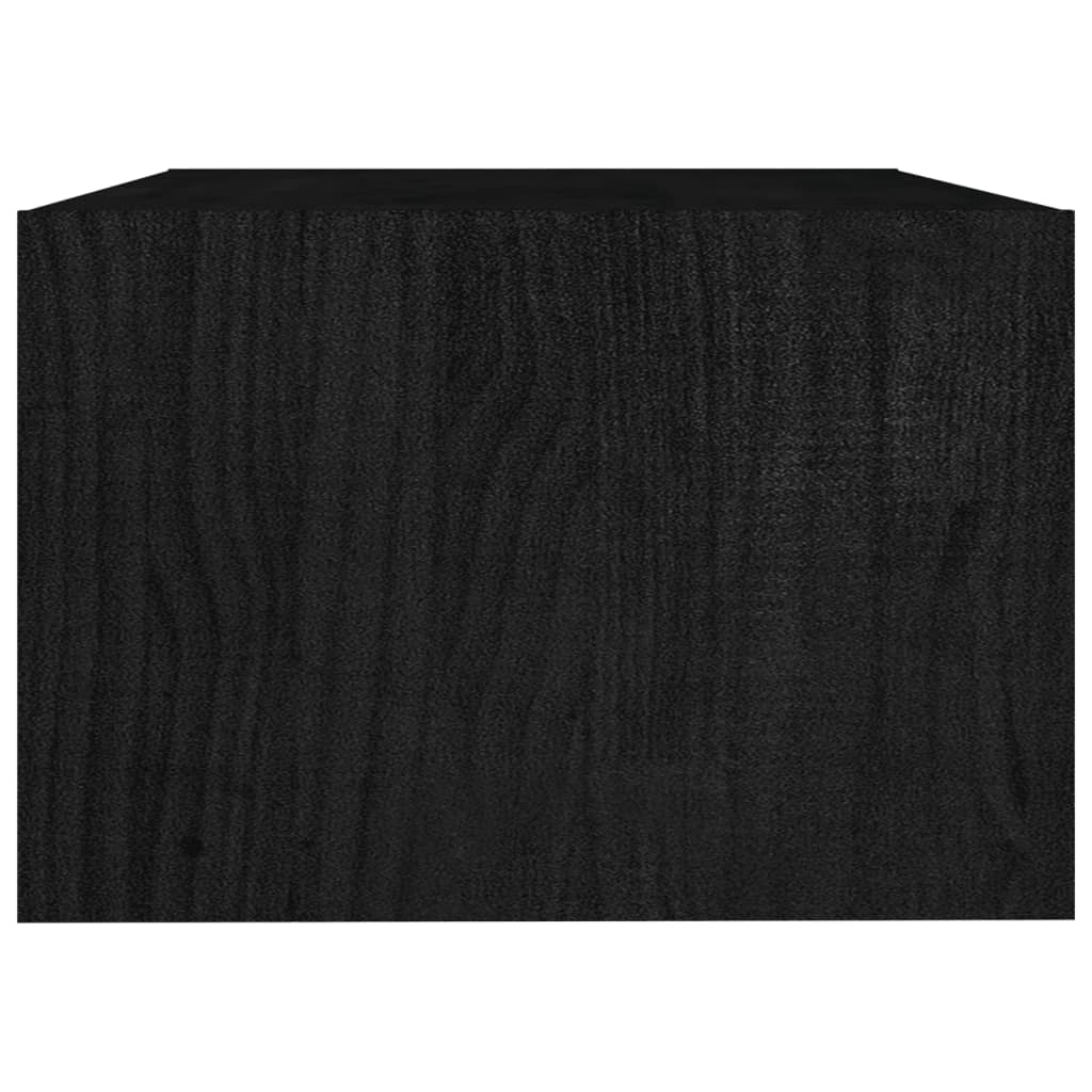 Salontafel 75x50x33,5 cm massief grenenhout zwart - Griffin Retail