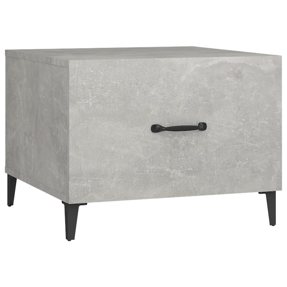 Salontafel met metalen poten 50x50x40 cm betongrijs - Griffin Retail
