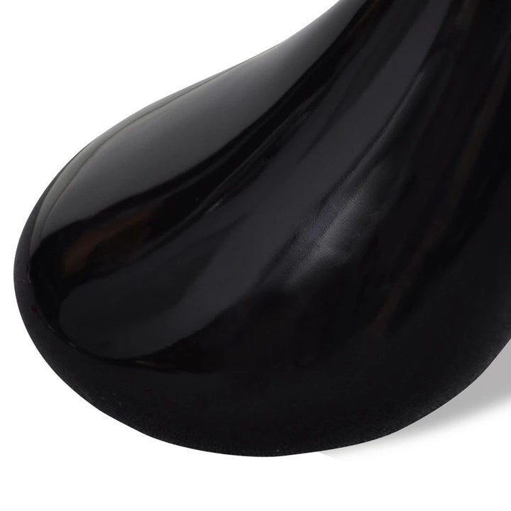 Salontafel met rond glazen tafelblad hoogglans zwart 2 st - Griffin Retail