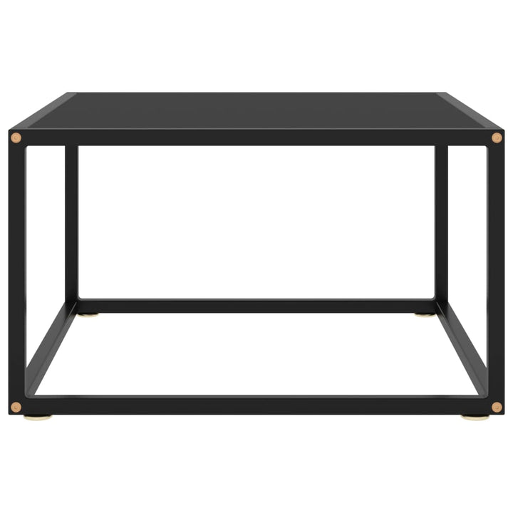 Salontafel met zwart glas 60x60x35 cm zwart - Griffin Retail