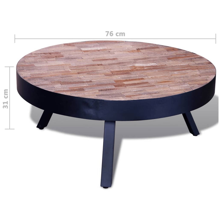 Salontafel rond gerecycled teakhout - Griffin Retail