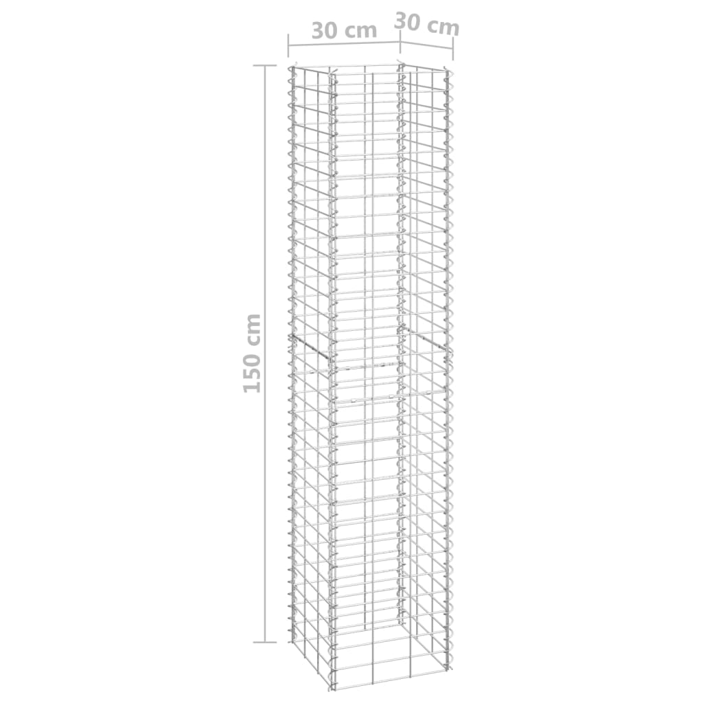 Schanskorf plantenbakken 3 st verhoogd 30x30x150 cm ijzer - Griffin Retail