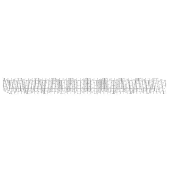 Schanskorfmuur 630x30x50 cm gegalvaniseerd staal - Griffin Retail
