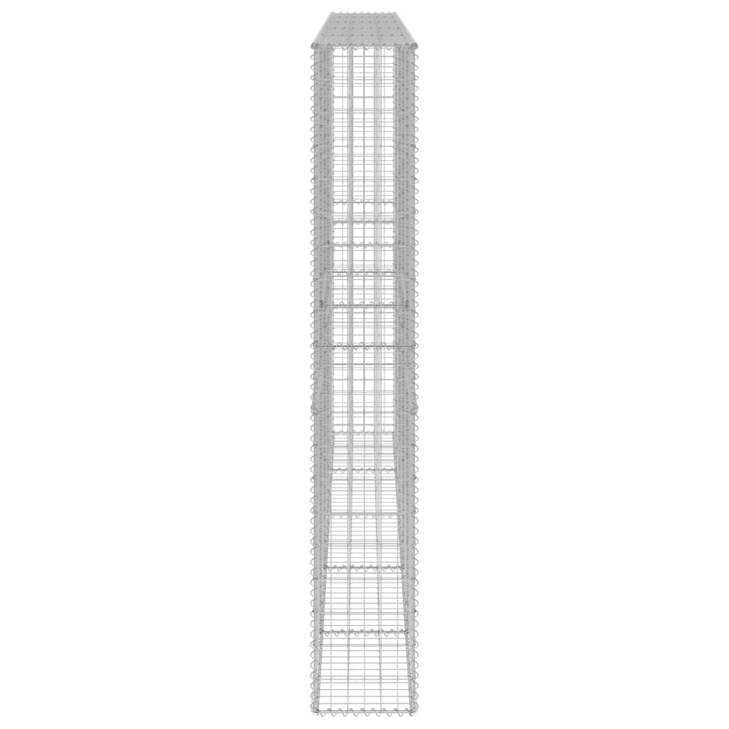 Schanskorfmuur met deksels 300x30x200 cm gegalvaniseerd staal - Griffin Retail