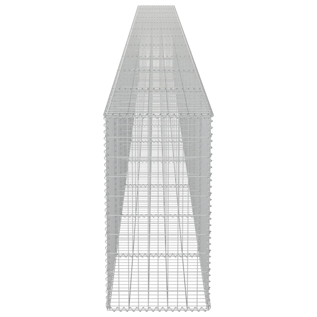 Schanskorfmuur met deksels 900x50x100 cm gegalvaniseerd staal - Griffin Retail