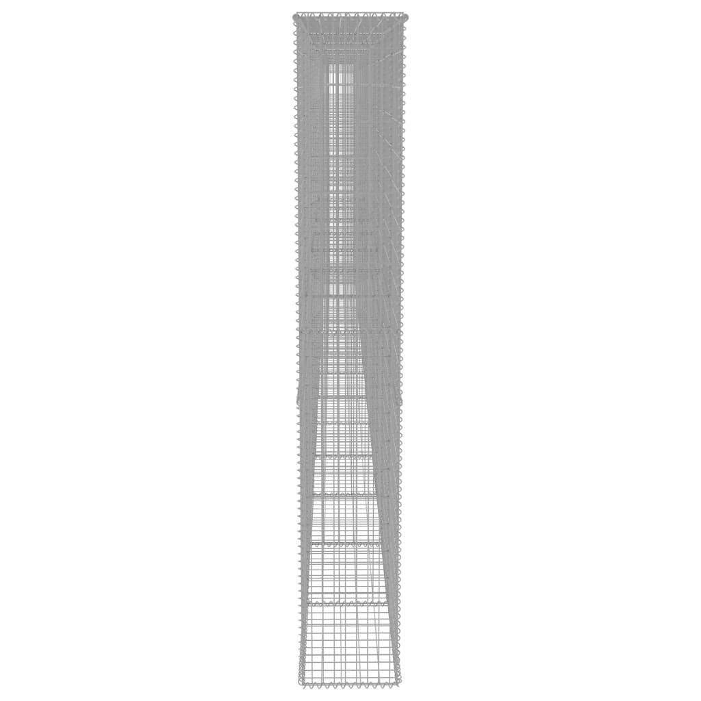 Schanskorfmuur met deksels 900x50x200 cm gegalvaniseerd staal - Griffin Retail
