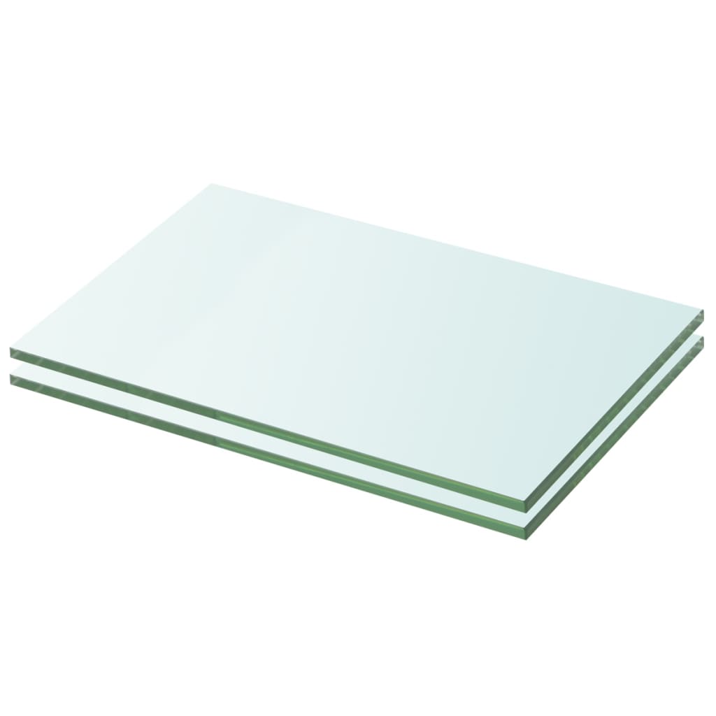 Schappen 2 st 20x25 cm glas transparant - Griffin Retail