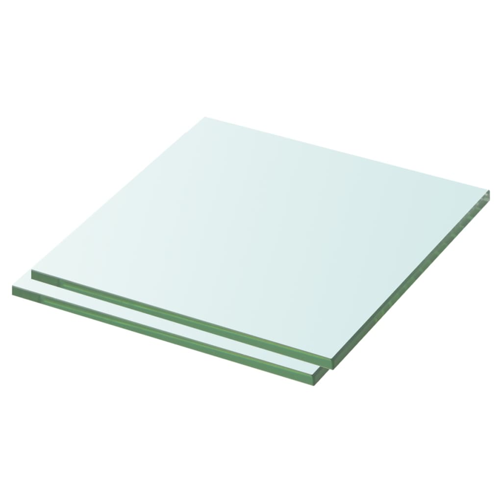 Schappen 2 st 30x30 cm glas transparant - Griffin Retail