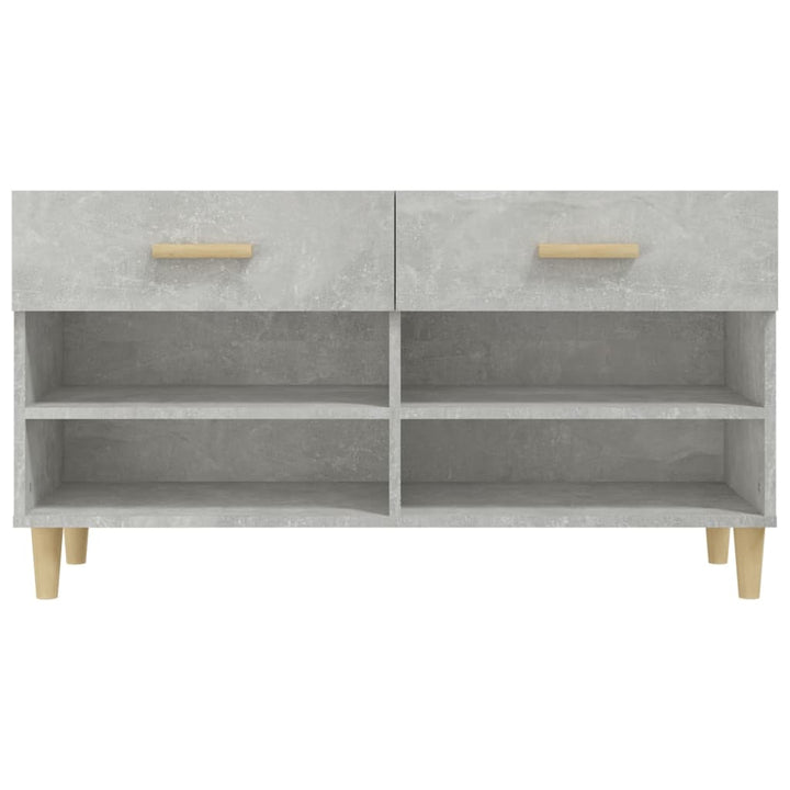 Schoenenkast 102x35x55 cm bewerkt hout betongrijs - Griffin Retail