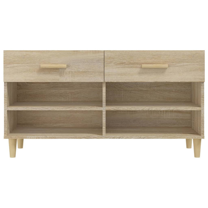 Schoenenkast 102x35x55 cm bewerkt hout sonoma eikenkleurig - Griffin Retail