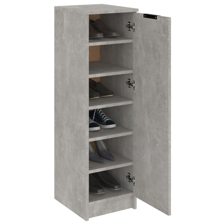 Schoenenkast 30x35x100 cm bewerkt hout betongrijs - Griffin Retail