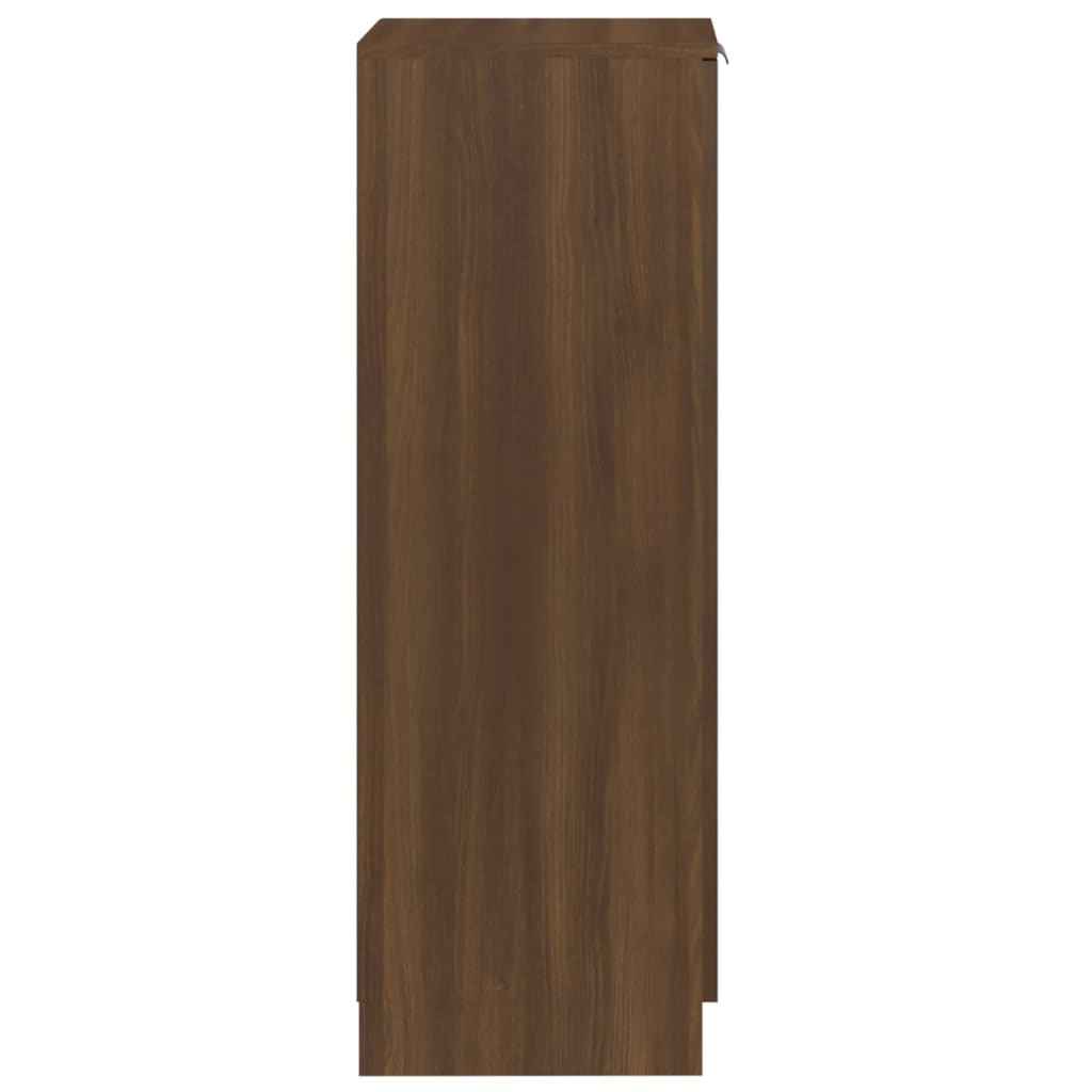 Schoenenkast 30x35x100 cm bewerkt hout bruineikenkleurig - Griffin Retail