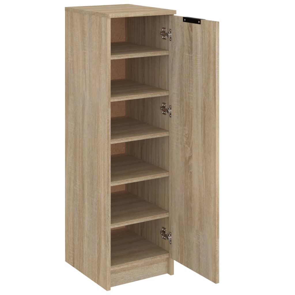 Schoenenkast 30x35x100 cm bewerkt hout sonoma eikenkleurig - Griffin Retail