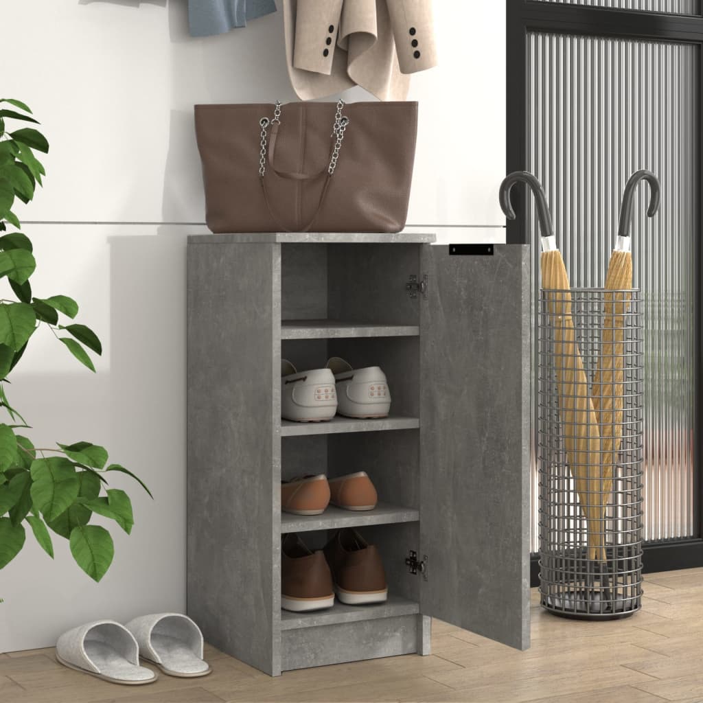 Schoenenkast 30x35x70 cm bewerkt hout betongrijs - Griffin Retail