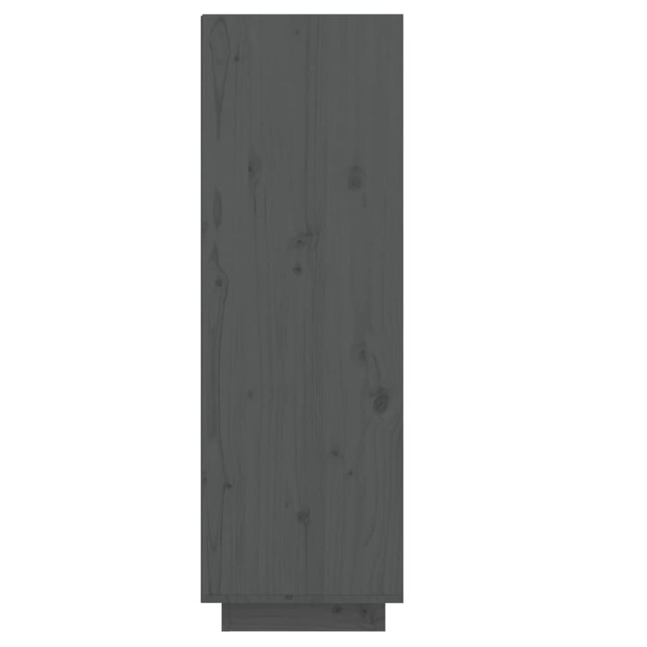 Schoenenkast 34x30x105 cm massief grenenhout grijs - Griffin Retail