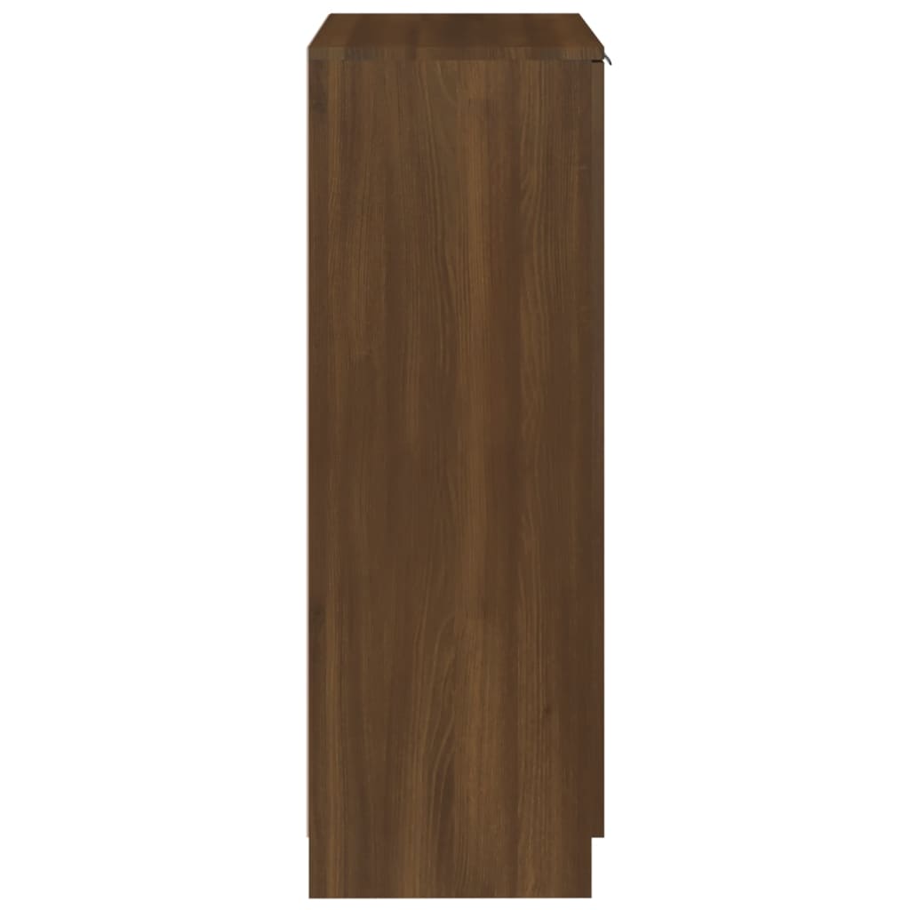 Schoenenkast 59x35x100 cm bewerkt hout bruineikenkleurig - Griffin Retail