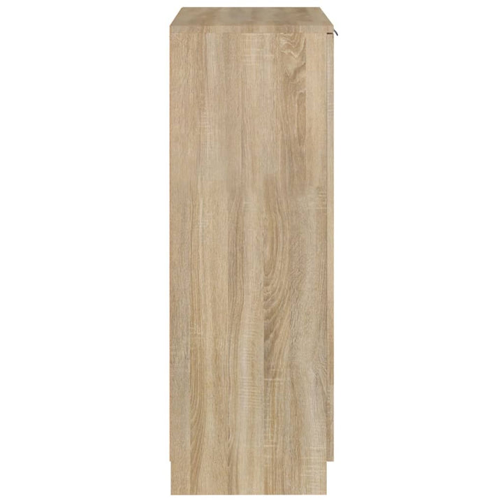 Schoenenkast 59x35x100 cm bewerkt hout sonoma eikenkleurig - Griffin Retail