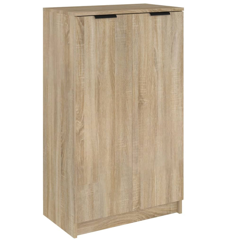 Schoenenkast 59x35x100 cm bewerkt hout sonoma eikenkleurig - Griffin Retail