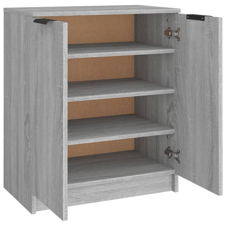 Schoenenkast 59x35x70 cm bewerkt hout grijs sonoma eikenkleurig - Griffin Retail